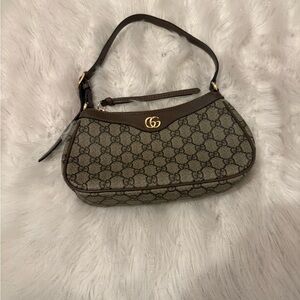 Gucci Beige and Brown GG Shoulder Bag